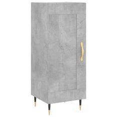 Buffet Gris béton 34,5x34x90 cm Bois d'ingénierie