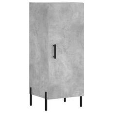 Buffet Gris béton 34,5x34x90 cm Bois d'ingénierie