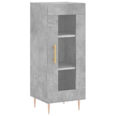 Buffet Gris béton 34,5x34x90 cm Bois d'ingénierie