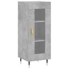 Buffet Gris béton 34,5x34x90 cm Bois d'ingénierie