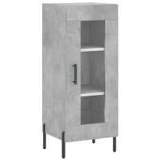 Buffet Gris béton 34,5x34x90 cm Bois d'ingénierie