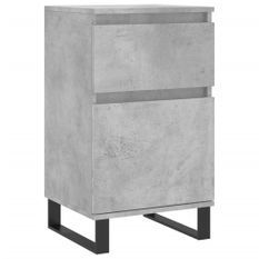 Buffet gris béton 40x35x70 cm bois d'ingénierie