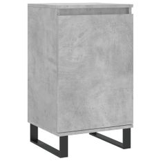 Buffet gris béton 40x35x70 cm bois d'ingénierie