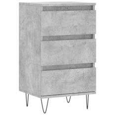 Buffet gris béton 40x35x70 cm bois d'ingénierie