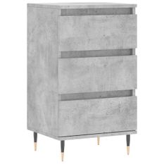 Buffet gris béton 40x35x70 cm bois d'ingénierie