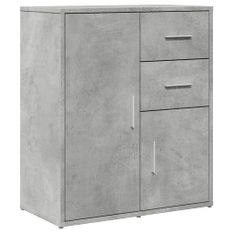 Buffet gris béton 60x31x70 cm bois d'ingénierie