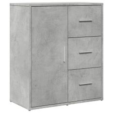 Buffet gris béton 60x31x70 cm bois d'ingénierie