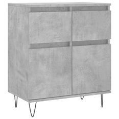 Buffet Gris béton 60x35x70 cm Bois d'ingénierie