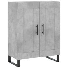 Buffet gris béton 69,5x34x90 cm bois d'ingénierie