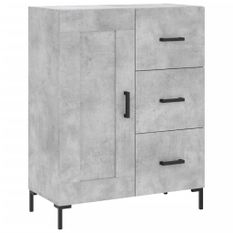 Buffet gris béton 69,5x34x90 cm bois d'ingénierie