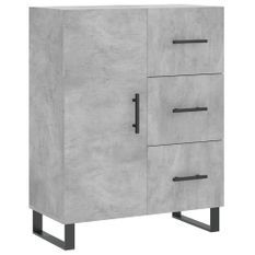 Buffet gris béton 69,5x34x90 cm bois d'ingénierie