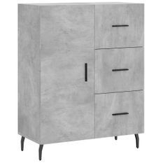 Buffet gris béton 69,5x34x90 cm bois d'ingénierie