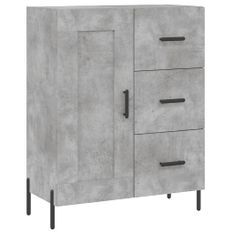 Buffet gris béton 69,5x34x90 cm bois d'ingénierie