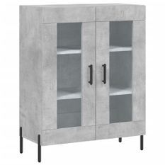 Buffet gris béton 69,5x34x90 cm bois d'ingénierie