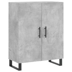 Buffet gris béton 69,5x34x90 cm bois d'ingénierie