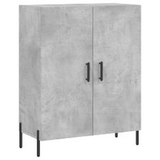 Buffet gris béton 69,5x34x90 cm bois d'ingénierie