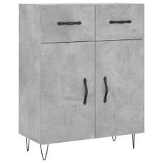 Buffet gris béton 69,5x34x90 cm bois d'ingénierie