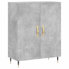 Buffet gris béton 69,5x34x90 cm bois d'ingénierie