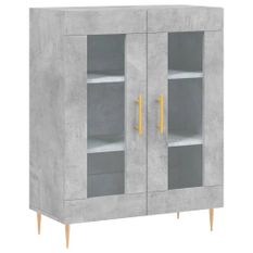 Buffet gris béton 69,5x34x90 cm bois d'ingénierie