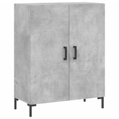 Buffet gris béton 69,5x34x90 cm bois d'ingénierie