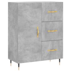 Buffet gris béton 69,5x34x90 cm bois d'ingénierie