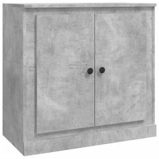 Buffet gris béton 70x35,5x67,5 cm bois d'ingénierie