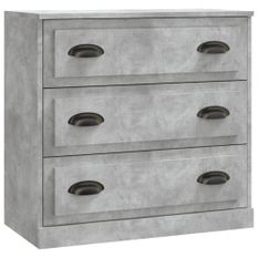 Buffet gris béton 70x35,5x67,5 cm bois d'ingénierie