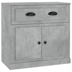 Buffet gris béton 70x35,5x67,5 cm bois d'ingénierie