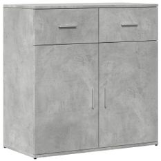 Buffet gris béton 79x38x80 cm bois d'ingénierie