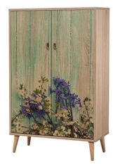 Buffet haut 2 portes en bois clair Kiza 727