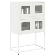 Buffet haut blanc 68x39x107 cm acier
