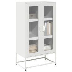 Buffet haut blanc 68x39x123 cm acier