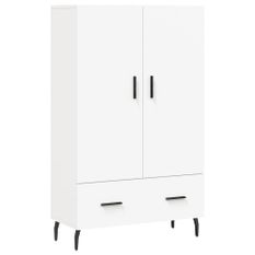 Buffet haut blanc 69,5x31x115 cm bois d'ingénierie