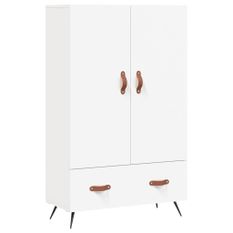 Buffet haut blanc 69,5x31x115 cm bois d'ingénierie