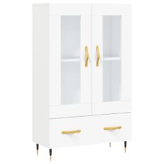 Buffet haut blanc 69,5x31x115 cm bois d'ingénierie