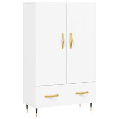 Buffet haut blanc 69,5x31x115 cm bois d'ingénierie