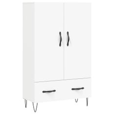 Buffet haut blanc 69,5x31x115 cm bois d'ingénierie