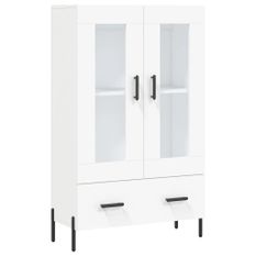 Buffet haut blanc 69,5x31x115 cm bois d'ingénierie