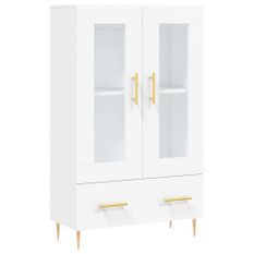 Buffet haut blanc 69,5x31x115 cm bois d'ingénierie