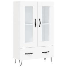 Buffet haut blanc 69,5x31x115 cm bois d'ingénierie