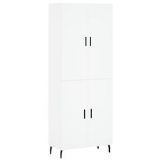 Buffet haut Blanc 69,5x34x180 cm Bois d'ingénierie