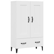 Buffet haut Blanc 70x31x115 cm Bois d'ingénierie