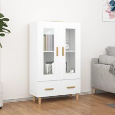 Buffet haut Blanc 70x31x115 cm Bois d'ingénierie