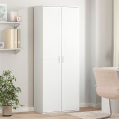 Buffet haut blanc 70x35x180 cm bois d'ingénierie