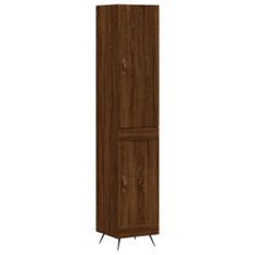 Buffet haut Chêne marron 34,5x34x180 cm Bois d'ingénierie