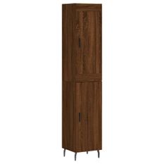 Buffet haut Chêne marron 34,5x34x180 cm Bois d'ingénierie