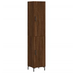 Buffet haut Chêne marron 34,5x34x180 cm Bois d'ingénierie