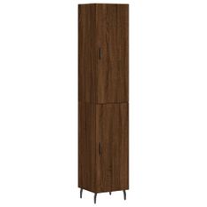 Buffet haut Chêne marron 34,5x34x180 cm Bois d'ingénierie