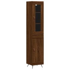 Buffet haut Chêne marron 34,5x34x180 cm Bois d'ingénierie