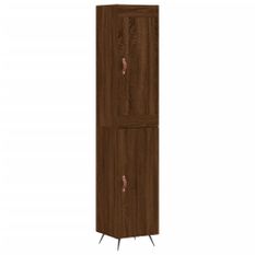 Buffet haut Chêne marron 34,5x34x180 cm Bois d'ingénierie